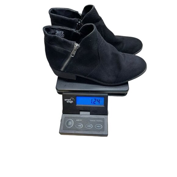 GH Bass Womens Maggie Black Micro Suede Side Zip Booties Boots Sz 9 - Picture 7 of 7